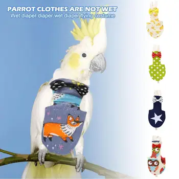 

Parrot Diaper Flying Costume Bird Nappy Strap Pants Cute Flying Suits for Green Cheek Conure Parakeet Cockatiels Pigeons 20E