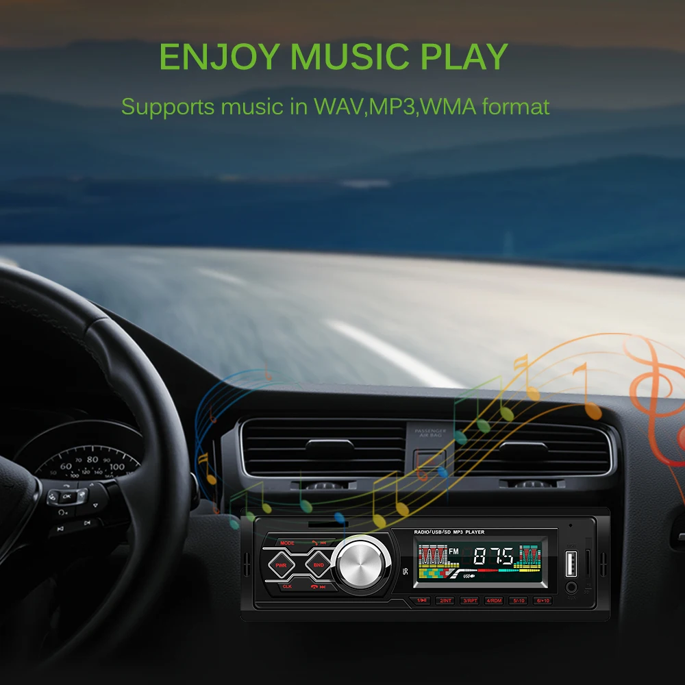 Onever DC12V FM передатчик MP3 плеер FM модулятор стерео аудио плеер Bluetooth 4,0 автомобиль радио Поддержка AUX и проигрыватель usb-диска