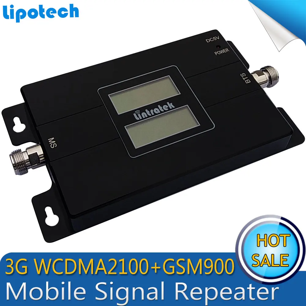 3G Ripetitor المزدوج LCD GSM 900 MHz UMTS 2100 MHz WCDMA المزدوج الفرقة هاتف محمول المحمول إشارة معززة مكرر إشارة HSPA مكبر للصوت