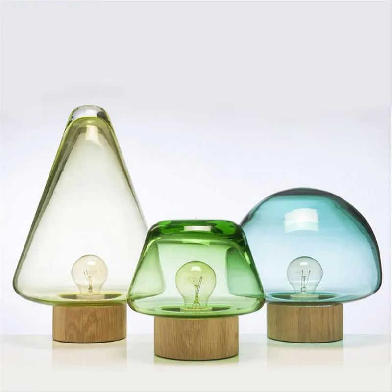 

Original Nordic Creative Modern Designer Polar Light Glass Wood Led E14 Table Lamp for Living Room Bedroom Wedding Decor 1462