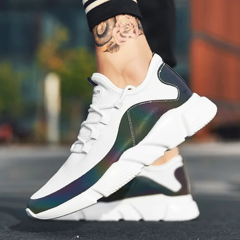 Hommes Solide Garçons Noir Concise Vulcaniser D'hiver Chaussures Patchwork blanc Bande Sneakers Décontractées Mode Respirant Mesh Air Toile qvnOZxEXY
