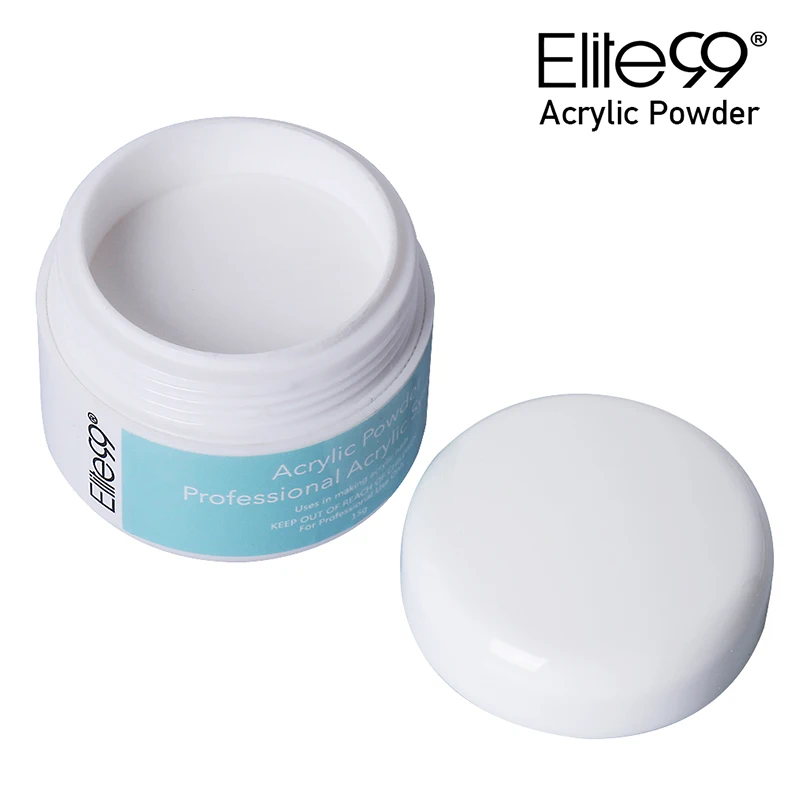 Elite99 Professional Acrylic Powder Crystal Nail Art Tip Builder Transparent Powder Crystal Liquid Manicure Pink White Clear 15g