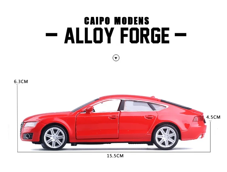 Goede Hoge Simulatie Prachtige Diecasts   Toy Voertuigen caipo Auto Styling A7 Model Geluid en Licht 132 Alloy Diecast Model Auto Speelgoed Auto