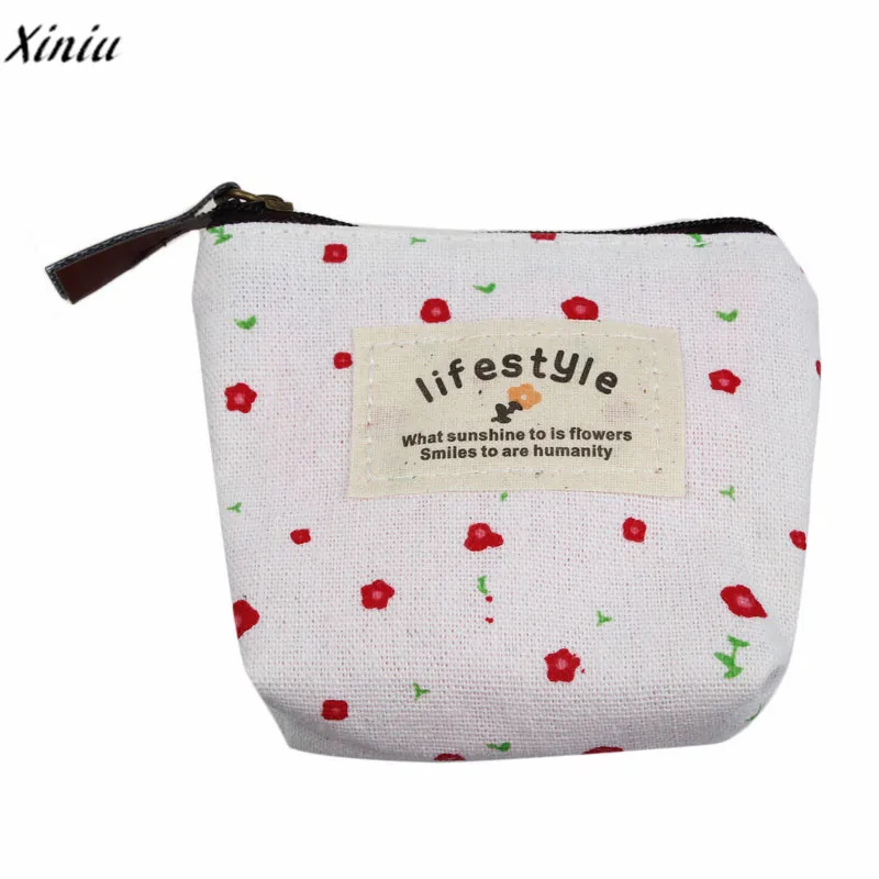 New fashion Key Holder fabric canvas mini floral Coin Purse women girls kids cheap pouch change ...