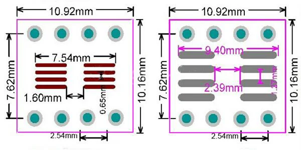 20 шт. Новое поступление SOP8 SO8 SOIC8 SMD К DIP8 адаптер печатной платы конвертер двухсторонний 0,65 мм/1,27 мм