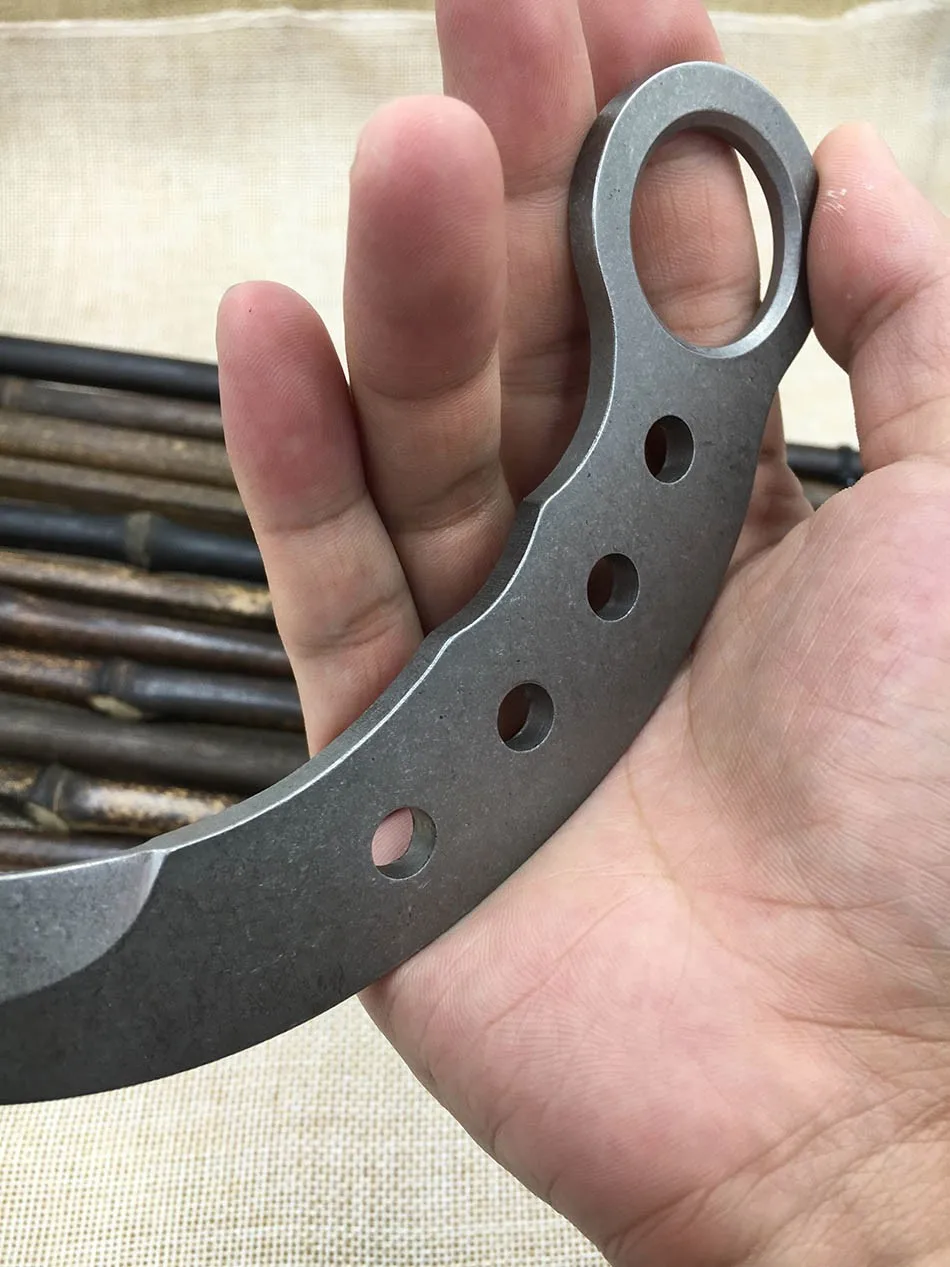 Открытый нож Karambit, тренировочные ножи, безопасный нож без края, тусклый нож из нержавеющей стали, нож с фиксированным лезвием