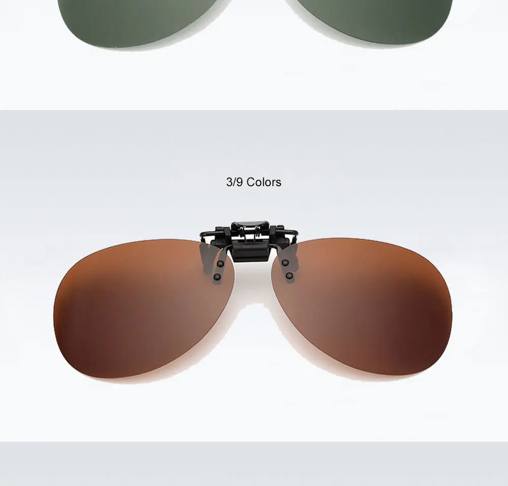 VEGA Polarized Clip On Sunglasses Men Women Pilot Fit Over Glasses with Box Flip Up Sung ( (3)