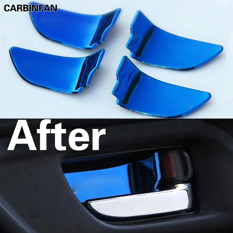 

4pcs/lot Car-Styling Door Interior Handle Cover Door Bowl Decorations for Subaru Forester Outback Legacy XV BRZ WRX