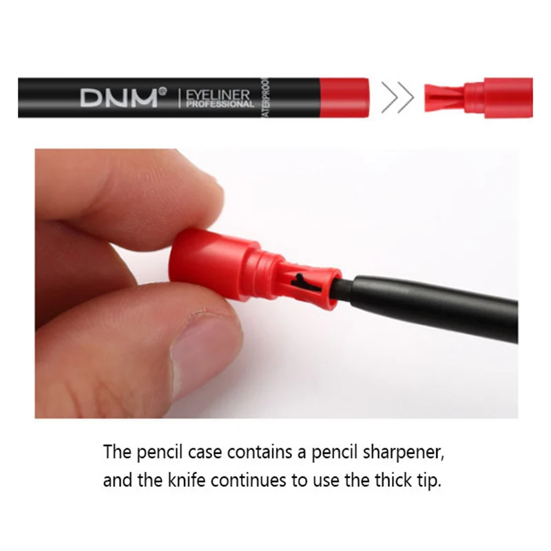 

Women Eyeliner Pen Long Lasting Waterproof Eye Liner Brush with Sharpener Cosmetic Tool QRD88
