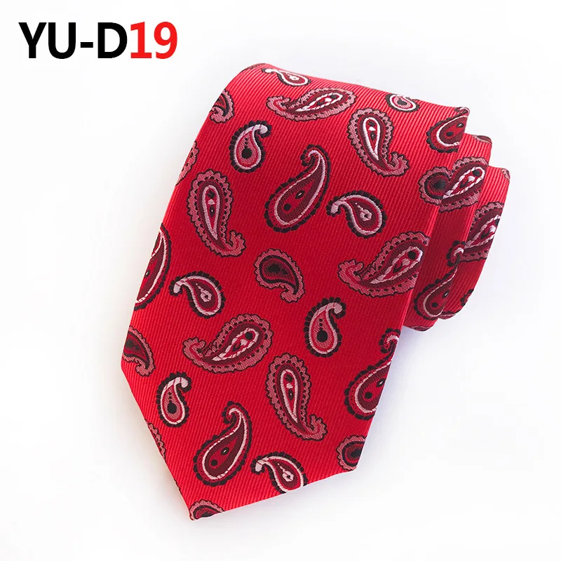 YU-D019 20 стилей Vogue мужской Шелковый Галстук Пейсли для мужчин формальный свадебный бизнес - Цвет: YU-D019