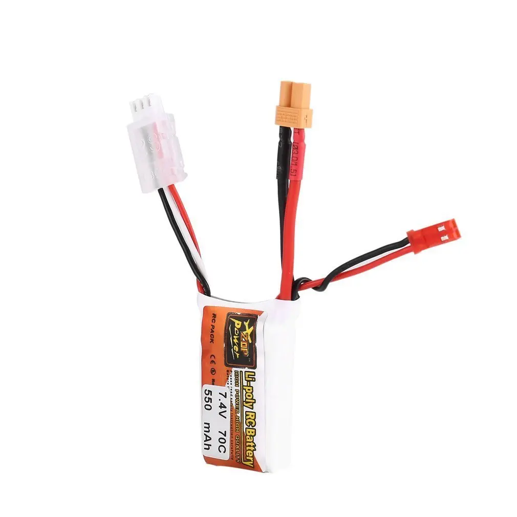 ZOP Мощность 7,4 В 550 мАч 70C 3 S 1 P Lipo Батарея JST XT30 Plug Перезаряжаемые для RC гоночный drone вертолета лодки автомобиля Модель