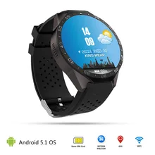 Smartch kw88 Android 5.1 Smart Watch 512MB + 4GB Bluetooth 4.0 WIFI 3G Smartwatch Phone Wristwatch Support Google Voice GPS Map