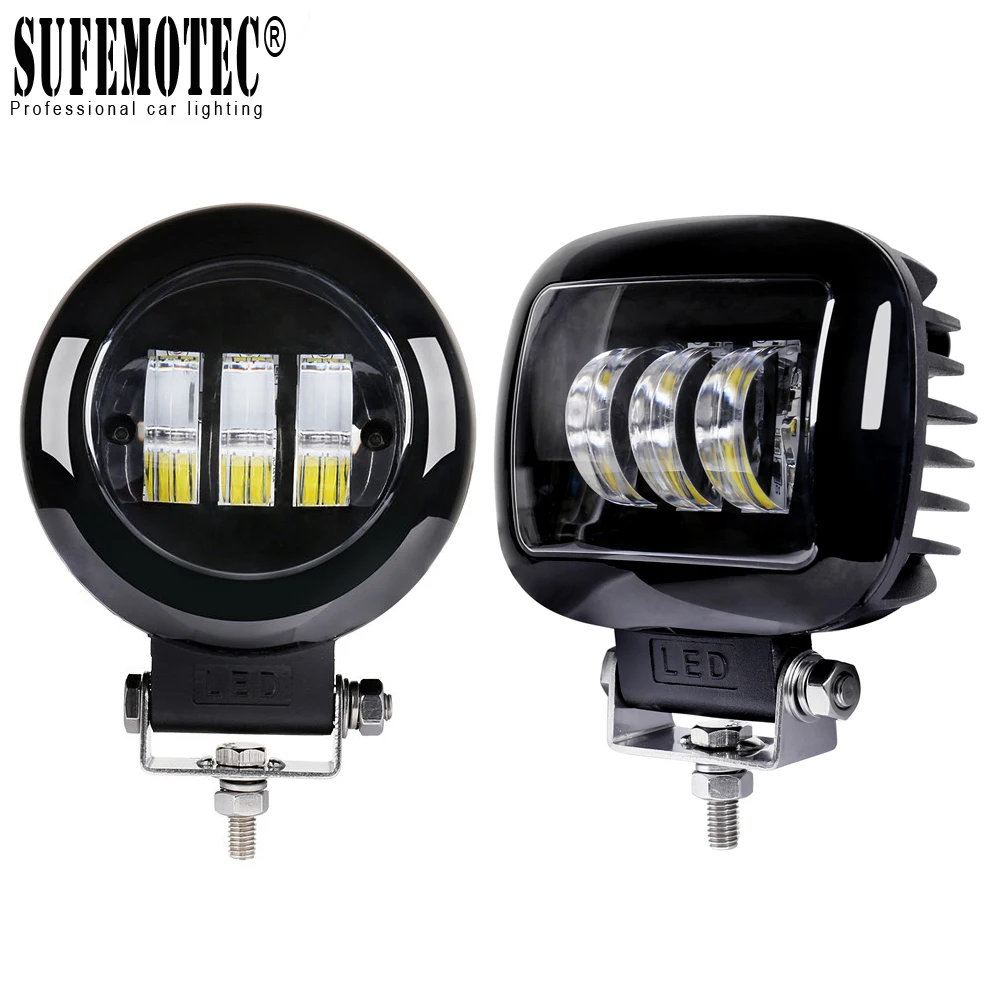 Kopen 2 Pcs 6D Lens 5 Inch Led Verlichting 12 V 24 V Voor Auto S Tractoren Atv Suv Niva 4x4 Offroad Motorfiets Truck Flood Beam Rijden Lichten