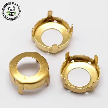 

Flat Round Brass Rhinestone Claw Settings, Within the Error Range of 1mm, Golden, 12x0.4mm; Fit for 12mm cabochons; about