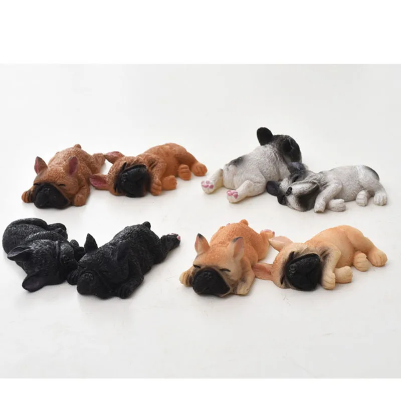 1pcs French Bulldog Fridge Magnets For Home Decoration Cute Cartoon Dog Sleep Pattern Refrigerator Stickers For Kids Stickers7