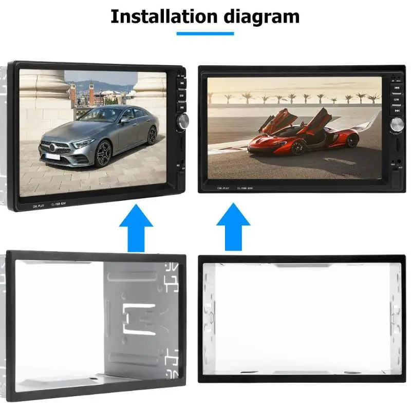 

2Din Car Radio Frame Dash Panel Install Trim Kit for Car Stereo DVD Player