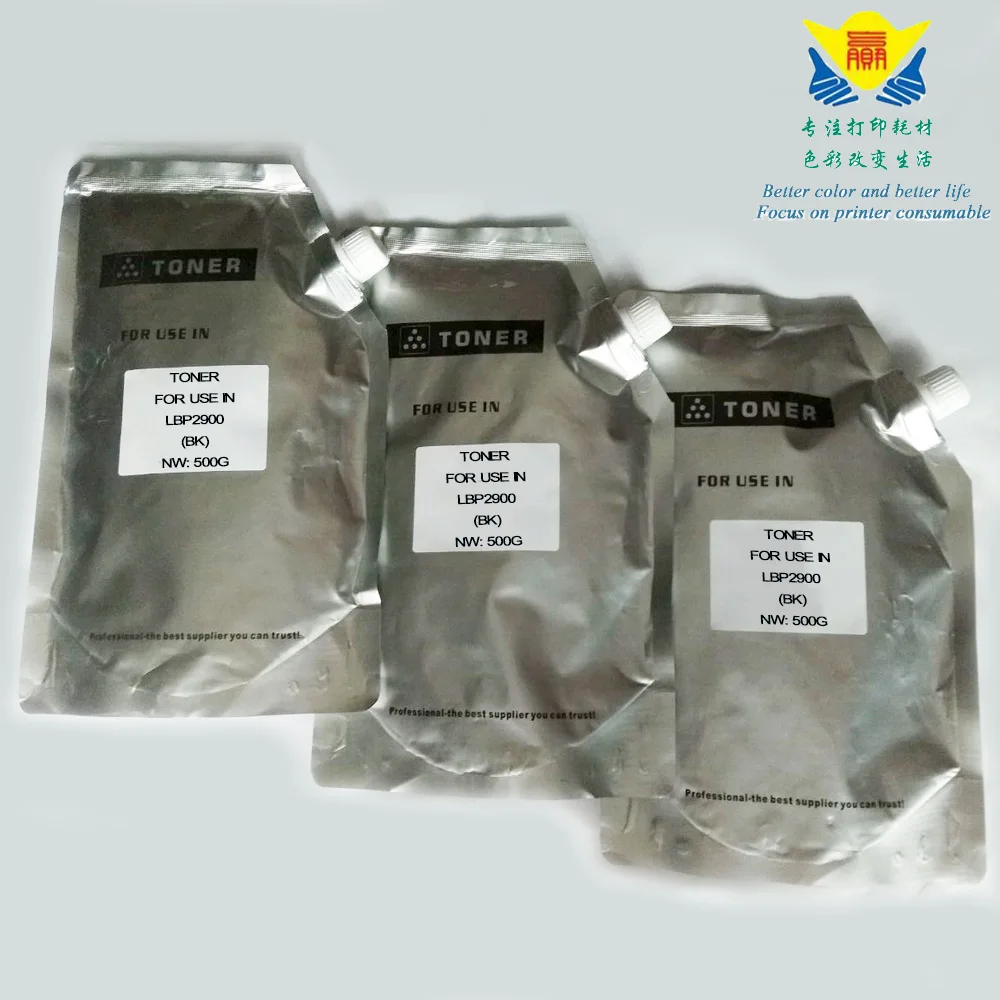 

JIANYINGCHEN Compatible black refill Toner powder For Canon LBP2900 LBP3000 laser printer (3bags/lot) 500g per bag