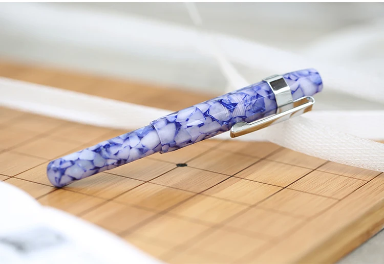 Высококачественная перьевая ручка Iraurita из смолы 0,38 мм, перьевые ручки с чернилами для письма, канцелярские принадлежности caneta tinteiro dolma kalem, подарок 1069 - Цвет: Blue