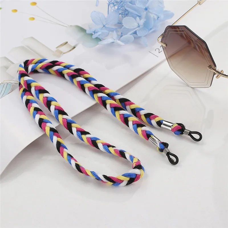 Twist Lanyard Glasses Chain Soft Cotton Reading Glasses Lanyard Retro