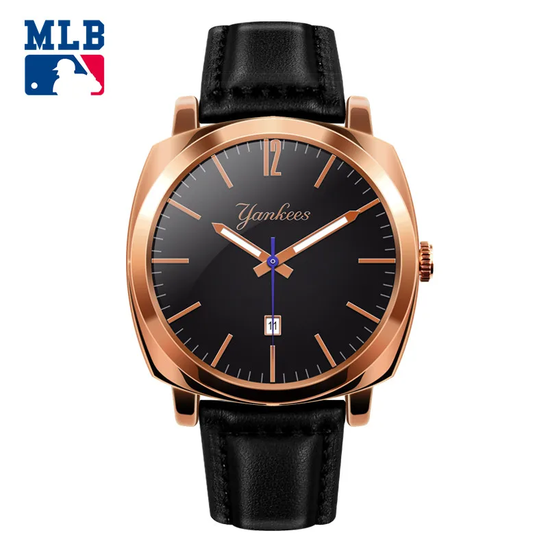 MLB Time Square серии Мода Спорт пара часы водонепроницаемые наручные кожаный ремешок