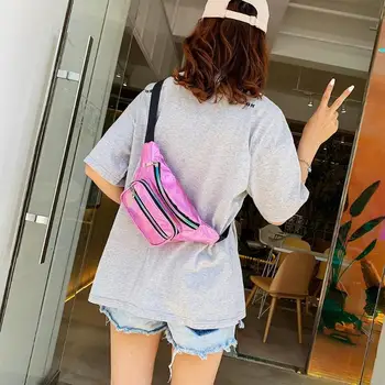 

Sports Shoulder Women Men Waist Fanny Belt Packs Leather Large Chest Bags