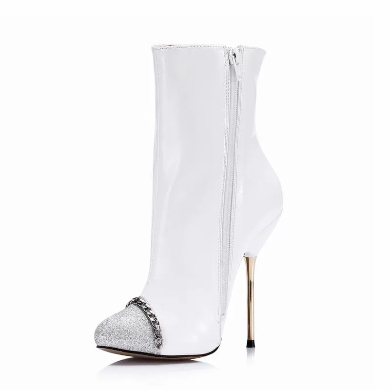 

Big Size PU Leather Women Winter Boots High Heels Ankle Shoes Woman Zapatillas Botas Zapatos Mujer Fashion Ladies Party Shoes