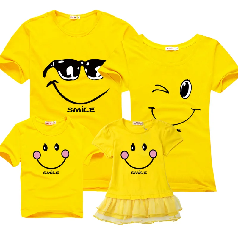 Family matching clothes mother daughter dresses son outfits cotton casual short sleeve font b T shirt