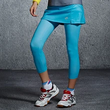 Осенняя и зимняя одежда для бадминтона, тенниса, быстросохнущая дышащая юбка-штаны для бадминтона, длинные штаны для бега