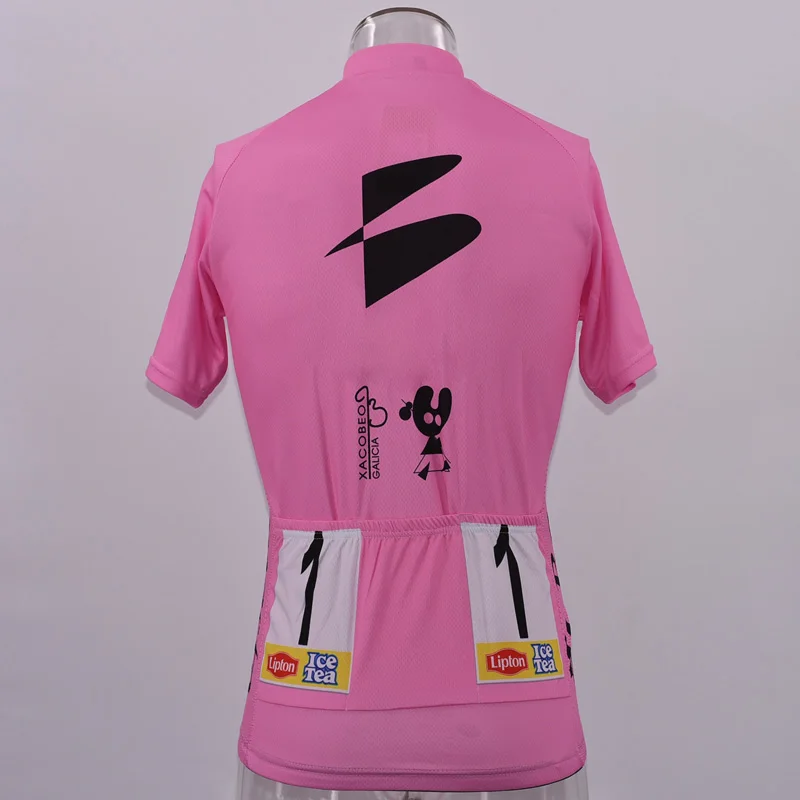 

Classic Pink Cycling Jersey Women Bike Short Sleeve MTB retro Cycling Clothing Maillot Ciclismo Racing Bicycle Clothes