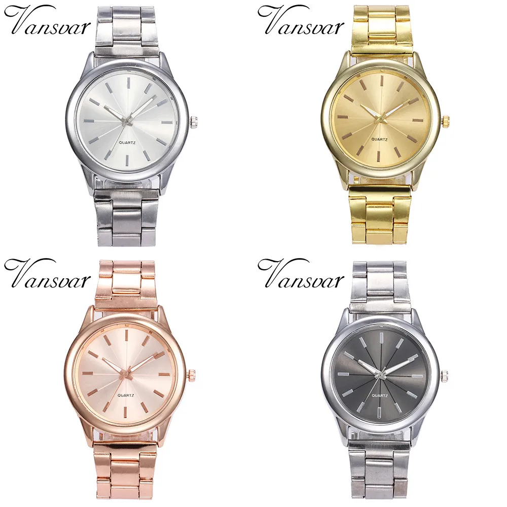 

Vansvar Casual Quartz Stainless Steel Band Marble Strap Watch Analog Wrist Watch swatch watch Stainless Steel bayan kol saati