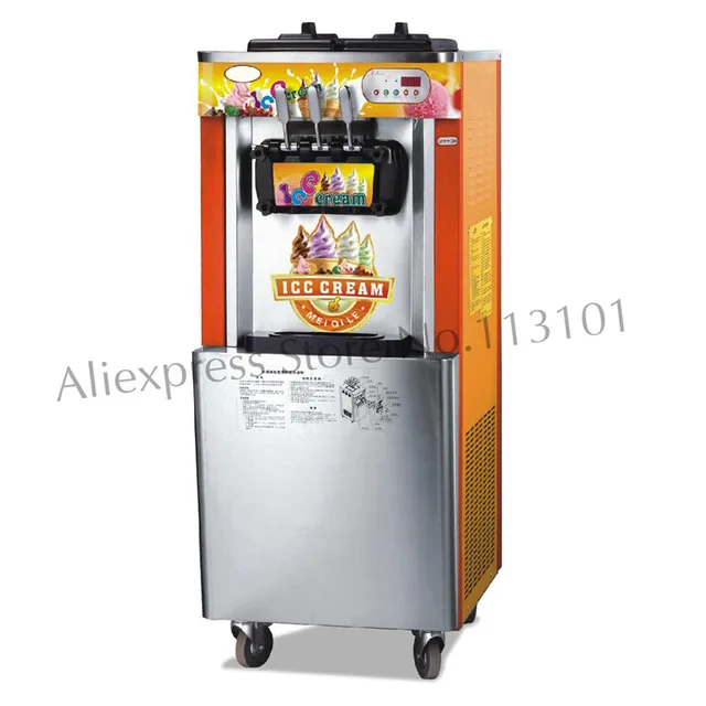Floor Standing Soft Ice Cream Machine Sundae Maker Soft Serve Machine