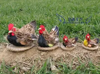 

The static model of household hen photography prop for the feather poultry specimen of feather chicken handicraft is simulated