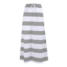 Высокая талия юбки женские летние Модные Винтажные полосатые Лоскутные макси юбки богемная пляжная одежда Faldas Mujer Moda