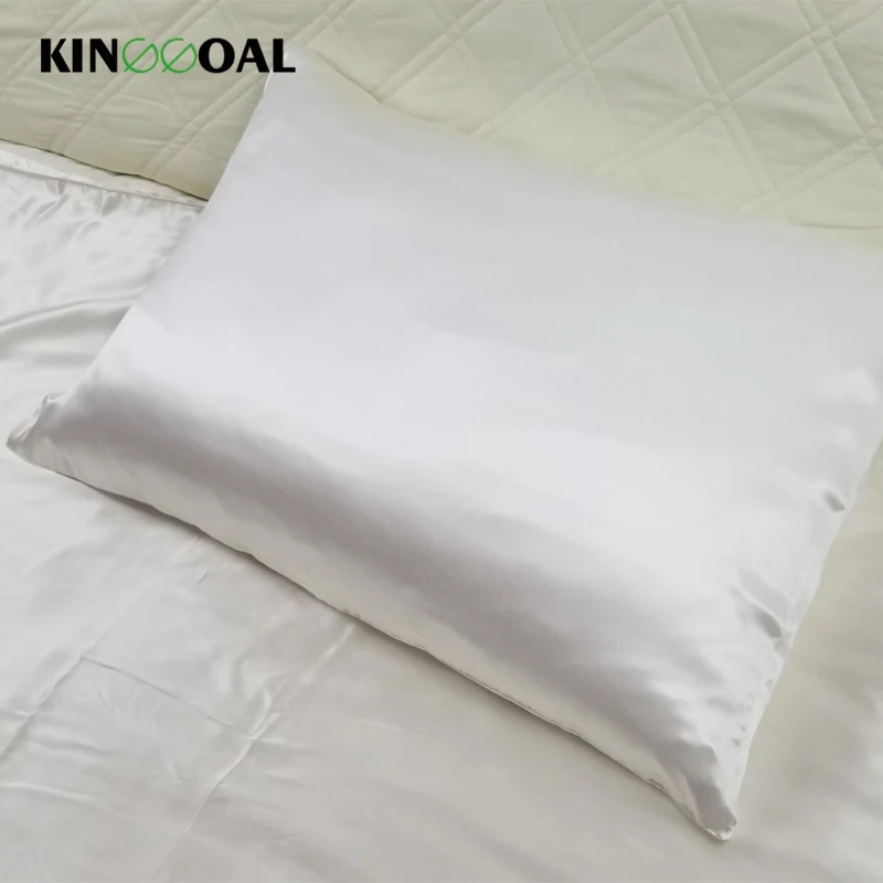Free Shipping 100 Mulberry Silk Pillowcases Hypoallergenic Undeyed Ivory Natural 25 Momme Silk