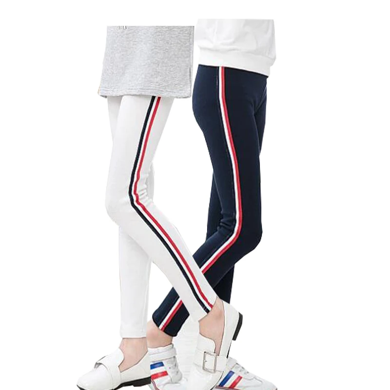 

Fashion Side Striped Pants Kids Leggings Girls leggings Girls pants Girl Legging for Girls Full Length Leggings Children Pants
