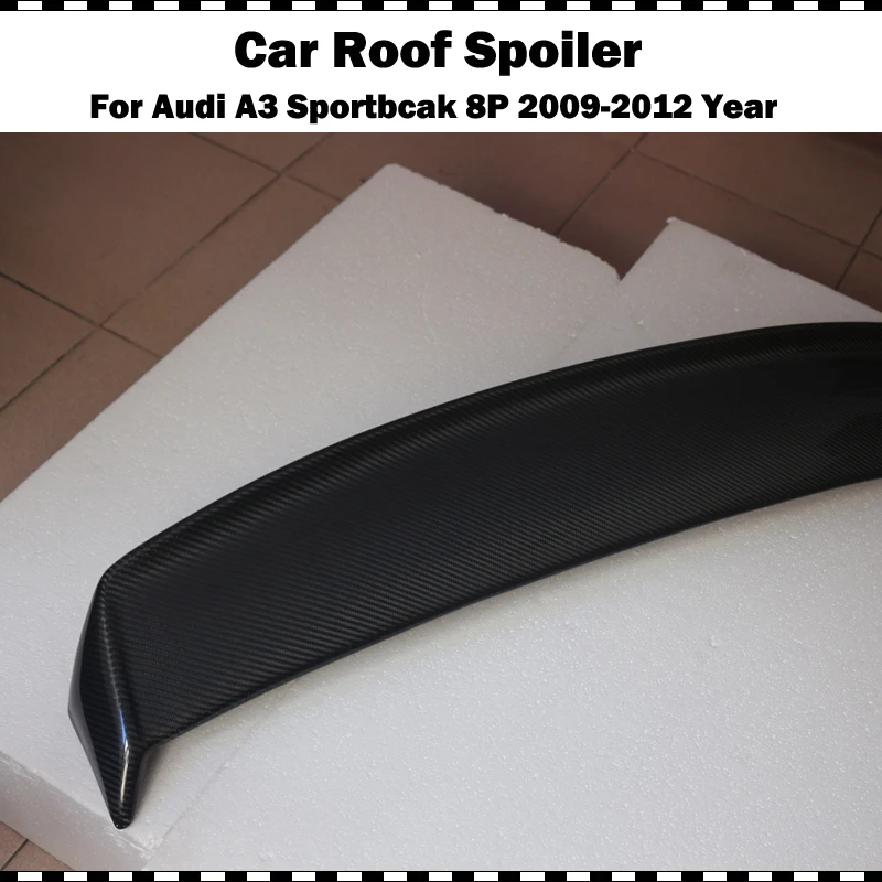 Oettinge style Garbon fiber Задний спойлер на крышу для AUDI A3 8P Sportback 2009 2010 2011 2012 год A3 CF задний спойлер на багажник