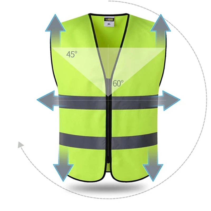 10 шт. печать логотипа высокий светоотражающий жилет рабочая одежда мотоцикл Велоспорт Спортивная отражательная защитная одежда