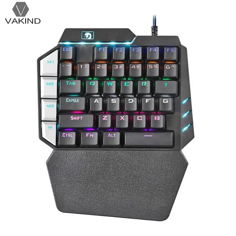 

K109 Single Hand 38 Keys Mechanical Gaming Keyboard Keyclick USB Wired Keyboard Gamer Accessories for Overwatch
