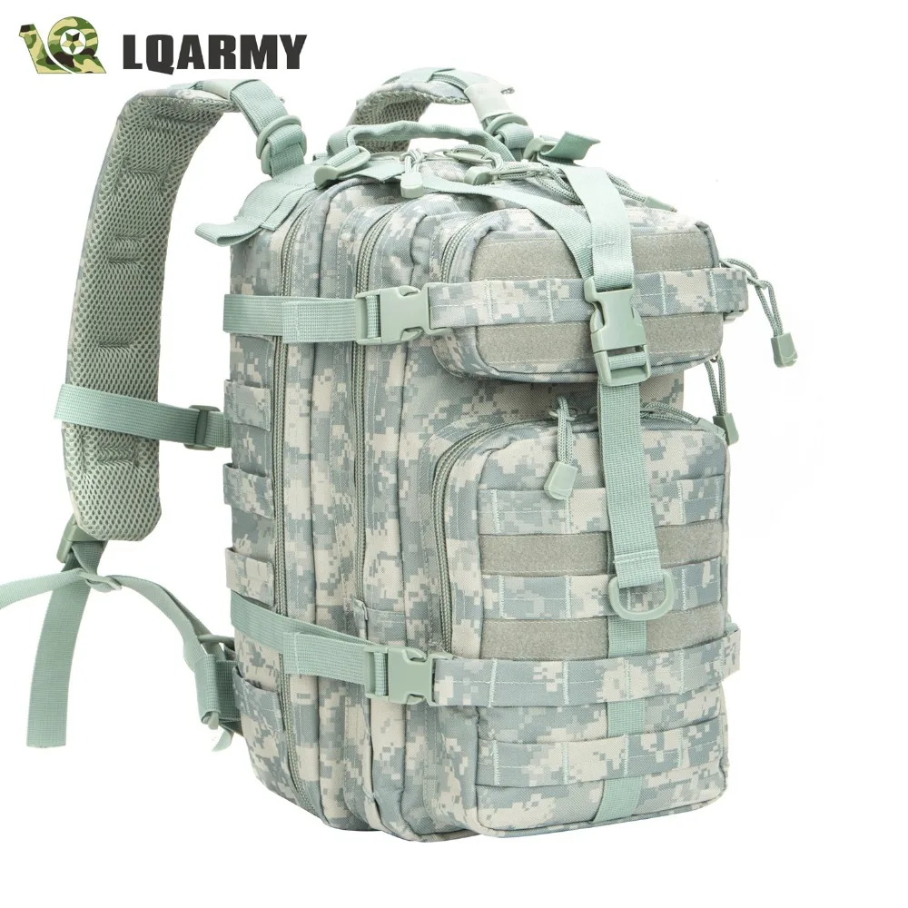 LQARMY Military Tactical Backpack Lightweight Small Bag Outdoor Camping
