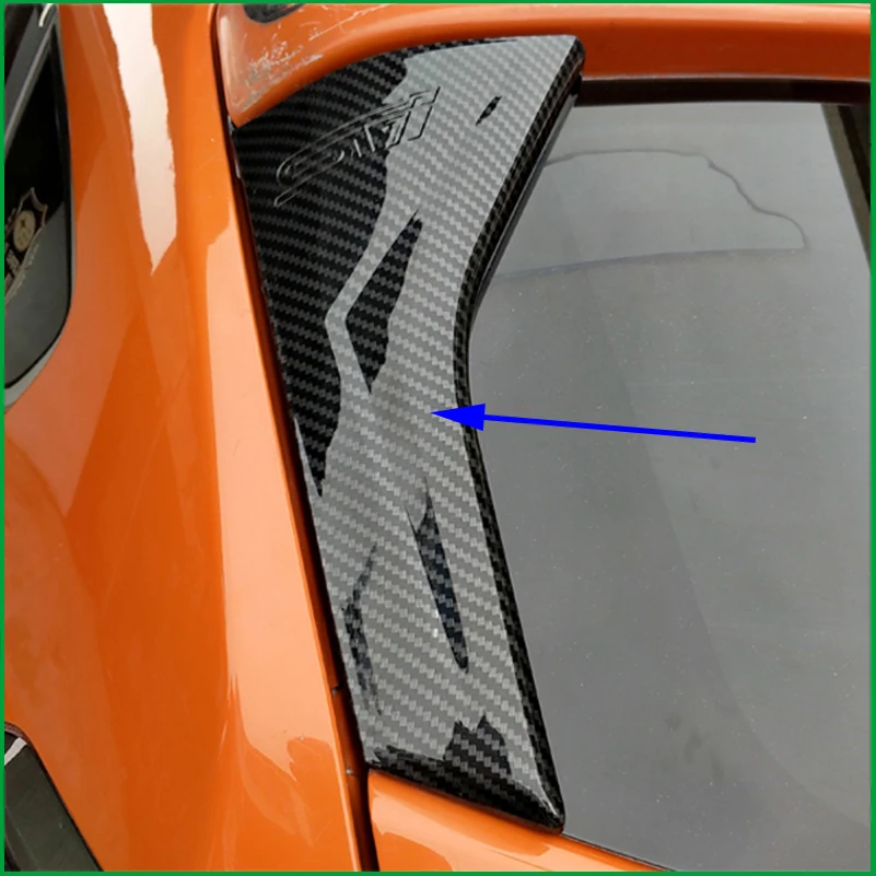 For Subaru XV 2012 2016 ABS Carbon Fibre Print Look Exterior Both Side Rear Window Spoiler