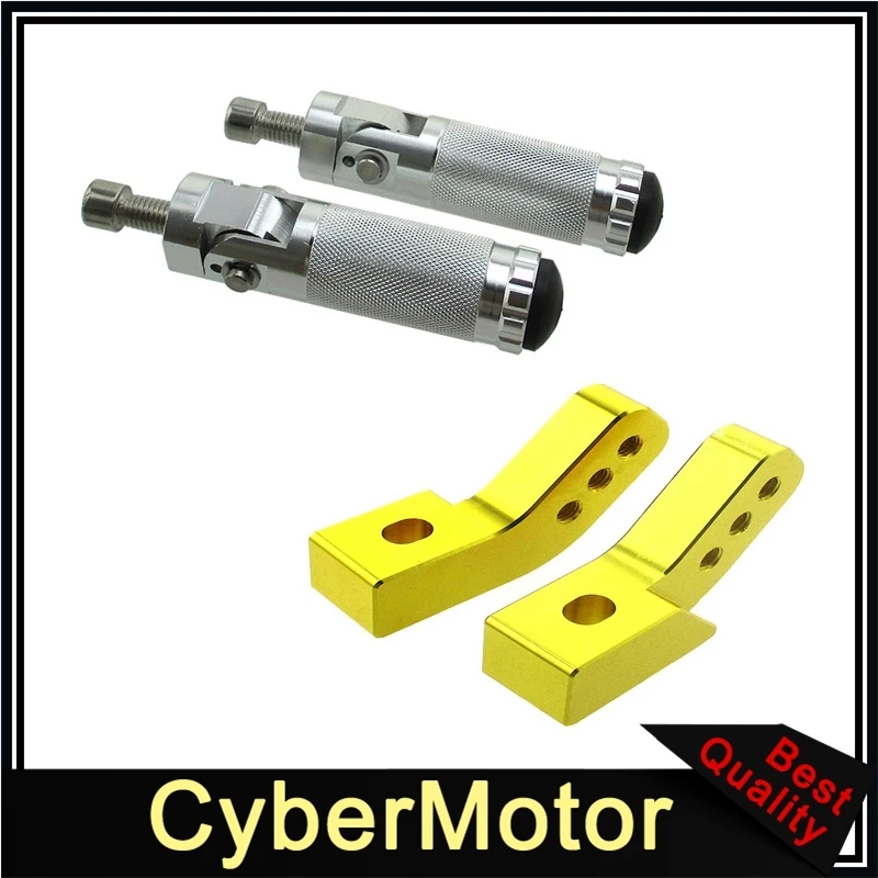 CNC Aluminum Ajustable FootPeg Foot Rest Extender Riser Bracket For Pit Dirt Bike Motorcycle