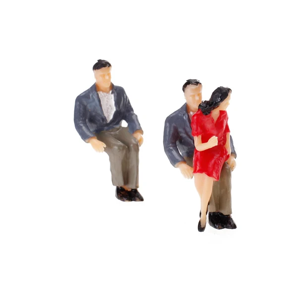 100pcs Vary Pose Painted Model Train Passenger People Figures Scenery 1:150