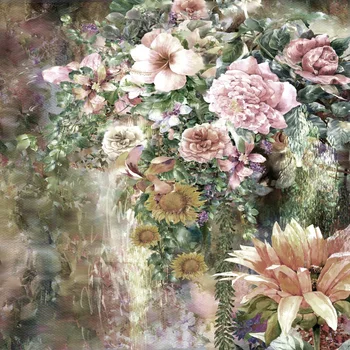 

Laeacco Oil Painting Blossom Flowers Garden Wallpaper Party Decor Pattern Photo Background Photography Backdrop For Photo Studio