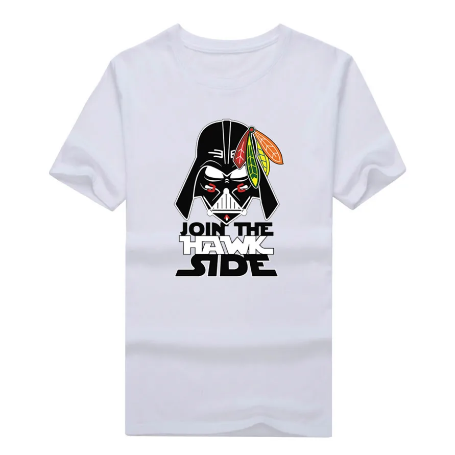 

New 100% Cotton Chicago Blackhawks Star Wars Join The Hawk Side Darth Vader T Shirt