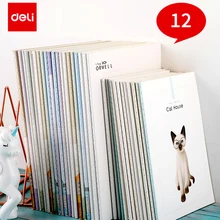 12 шт./лот Deli A5(210x148 мм) B5(250x175 мм) сшитая книжка Тетрадь написание книги мультфильм обложка книги студенческие дети Тетрадь s