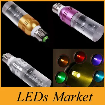 

3W E27 RGB LED spotlight Bulb Lamp 16 Color Crystal LED spotlight with 24 Keys Remote Control AC 220V