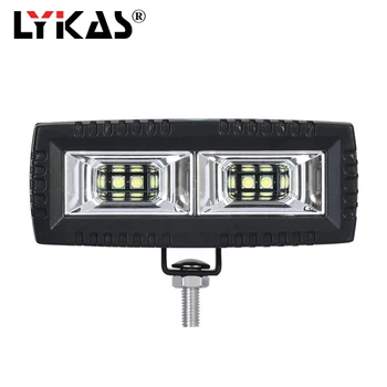 

LYKAS Led Work Light Bar 12V 24V Work Led 40W 2x2 Flood Beam 6000k Flush Mount Driving Fog Off-Road Super Bright Car Light