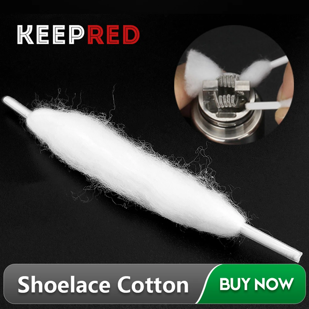 

KEEPRED Vape Cotton Shoelace Cotton for Rebuildable Atomizer RDA Organic Cotton DIY E Cigarette Accessories Cotton Vape Bacon