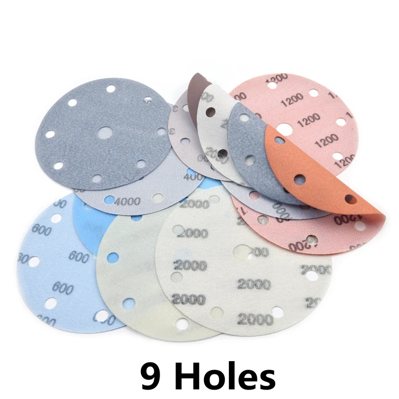 POLIWELL 5Pcs 150mm Multi-holes FV Soft Sanding Discs 600~4000 Grit Waterproof Sandpaper for Wet/Dry Polishing Paint Decorating POLIWELL 5Pcs 150mm Multi-holes FV Soft Sanding Discs 600~4000 Grit Waterproof Sandpaper for Wet/Dry Polishing Paint Decorating