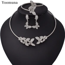 Luxury Nigerian Jewelry sets For Women Wedding Cubic Zirconia Flower African Beads Jewelry Sets Indian bridal jewelry set wonderful orange bridal beads indian african costume jewelry set nigerian wedding necklace for women wdk 017